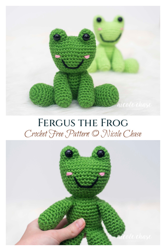 Amigurumi Fergus the Frog Crochet Free Pattern