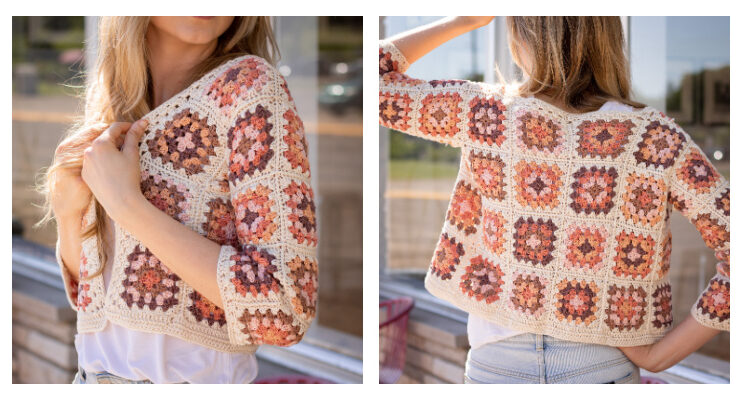 Granny Square Cardigan Crochet Free Pattern