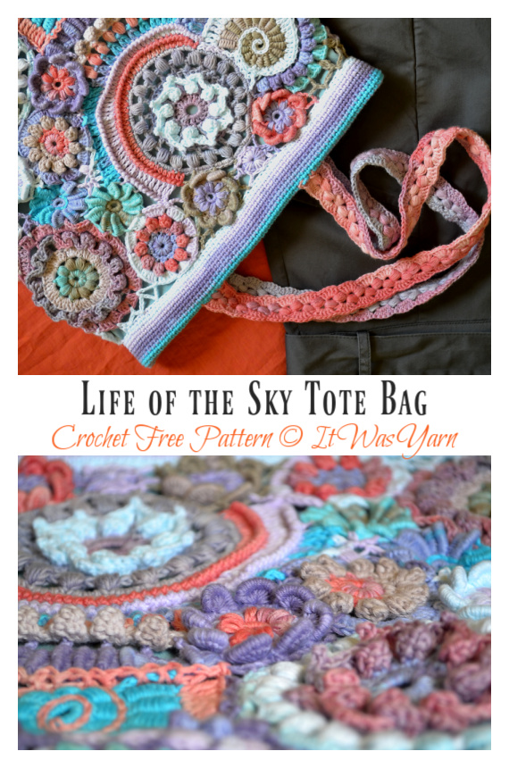 Life of the Sky Tote Bag Crochet Free Pattern