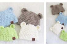 Newborn Baby Teddy Hats Crochet Free Pattern