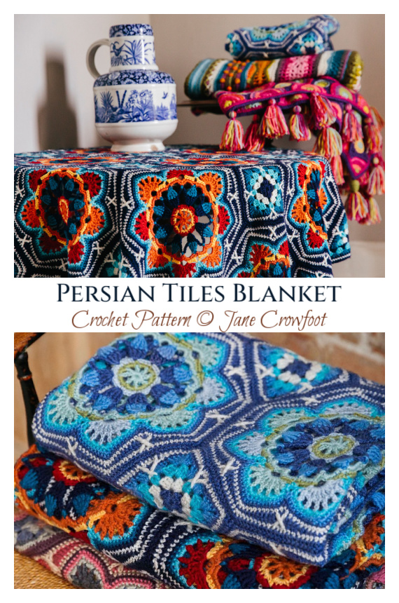 Persian Tiles Blanket Crochet Pattern