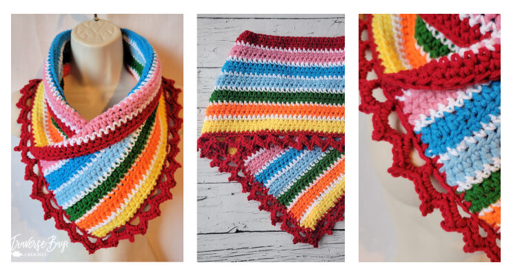 Striped Neck Warmer Crochet Free Pattern