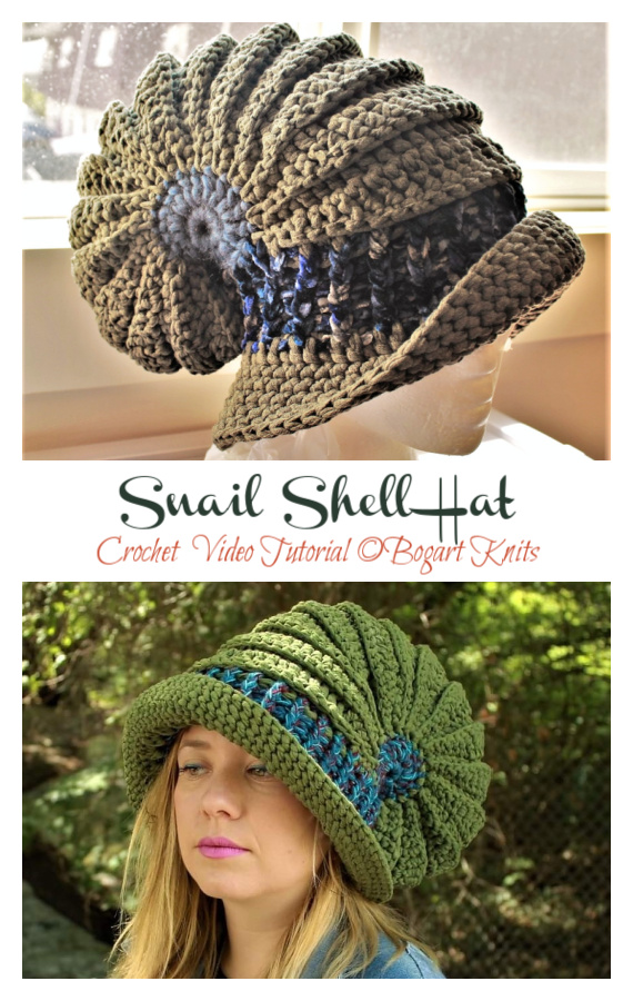 Snail Shell Hat Crochet Free Pattern