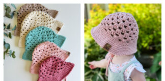 Wallflower Granny Stitch Hat Crochet Pattern