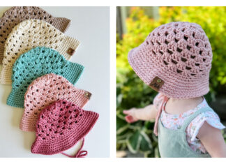 Wallflower Granny Stitch Hat Crochet Pattern